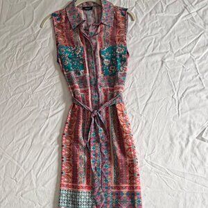 Tolani Silk patchwork dress small